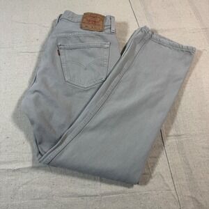 Levi's 501 Jeans Mens W36 L32 (35x31) Grey VTG Made in USA 90s Button Fly